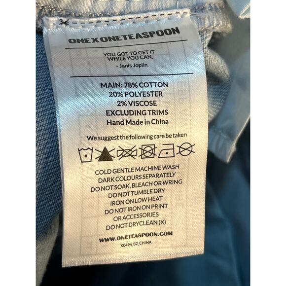 One Teaspoon Jeans Size 25 Awesome Baggies Cropped Distressed Free Love NWT - Picture 13 of 13